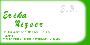 erika mizser business card